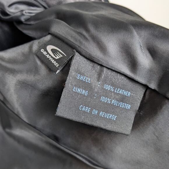 Kenneth Cole Reaction 100% Leather Jacket Black Size Large - Picture 12 of 14